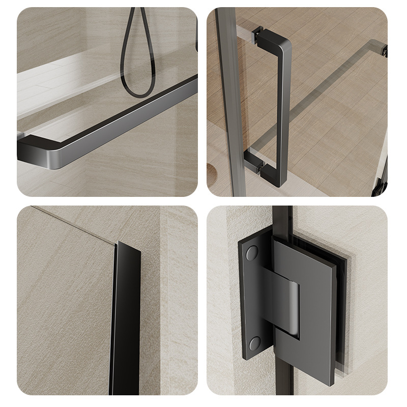 Simple -shaped shower room Hotel Best B & B dry and wet separation bathroom partition door toilet glass door shower room 3