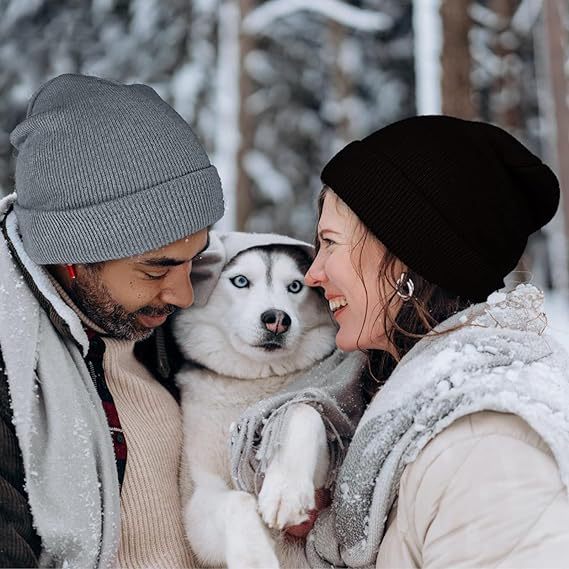 Unisex Fashion soft beanie ski hat candy color light plate thick melon skin hat double knit hat_voghion.com