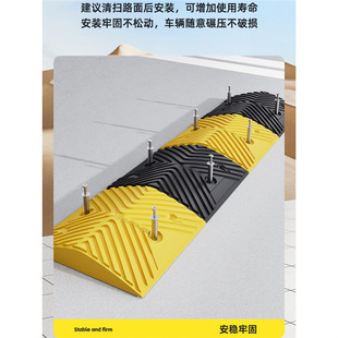 Speed Bump Road Speed Bump Rubber Rubber Plastic Home Door Speed Limit Buffer Cast Steel Road Car Wire Trough Thickeneding