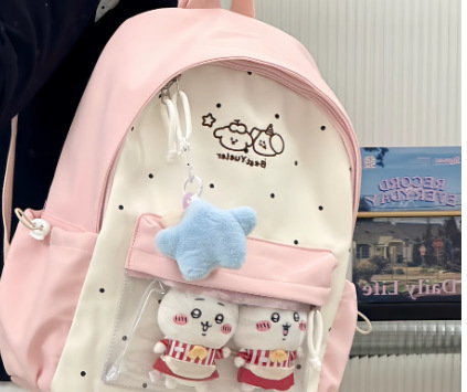 見た目の良い女の子のリュック、かわいい高校生、中学生、大学生のランドセル、少量の透明痛バッグ、新しいリュック|undefined