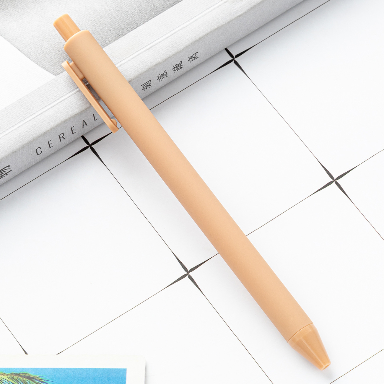 alto valor facial de color macarón bolígrafo de plástico de presión de papelería para estudiantes bolígrafo de imprimir logotipo bolígrafo de goma