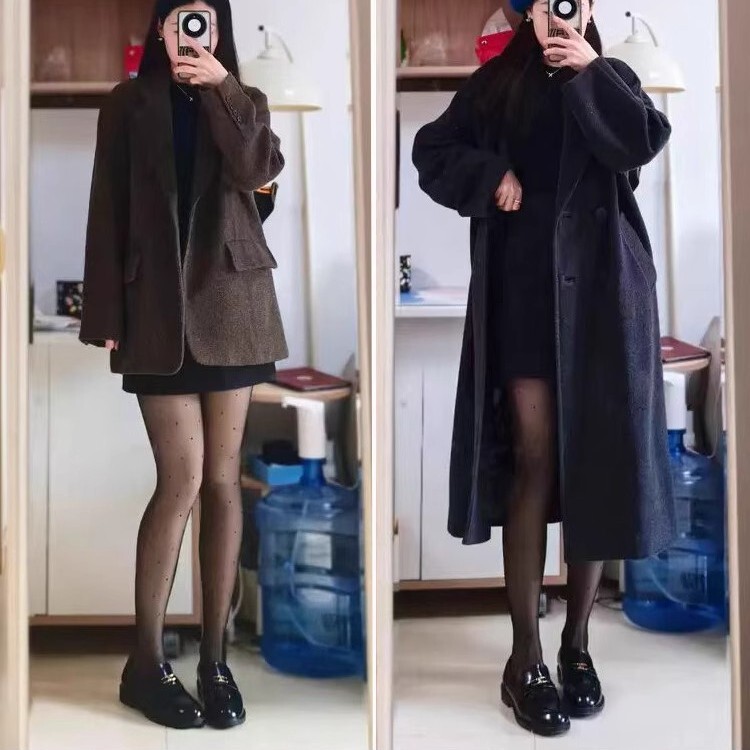 【内增高】凯旋门金扣一脚蹬懒人乐福女英伦风圆头小皮鞋粗跟单鞋|undefined