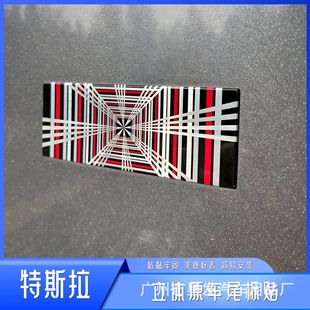 Suitable for Tesla's New Model 3 Y High-Performance Space-Time Time Tunnel Ludicrous Rear Label Plaid