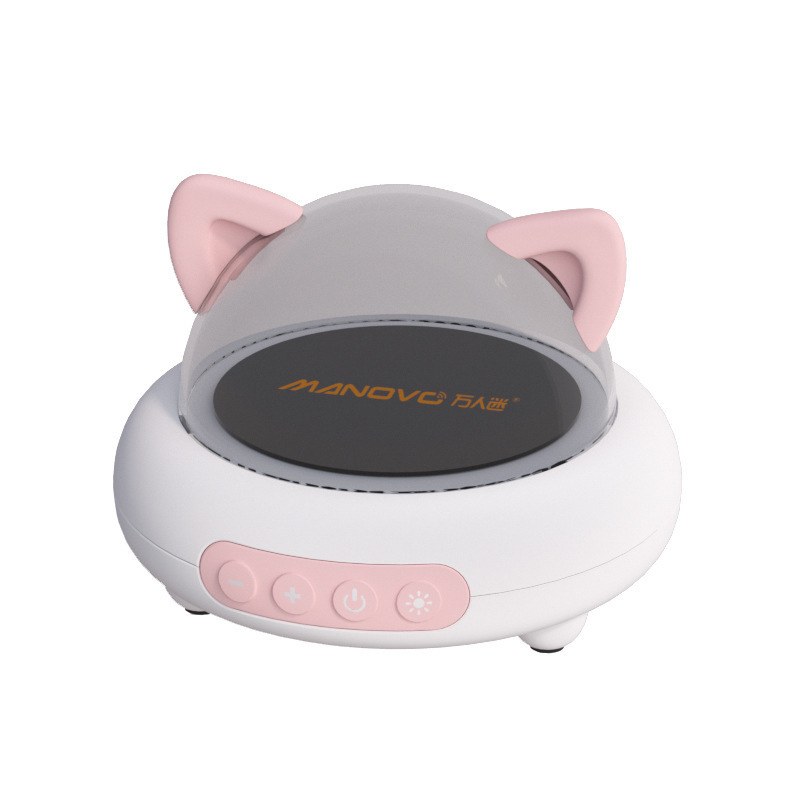 フライングソーサー型猫耳ワイヤレスBluetoothスピーカー小型スピーカー雰囲気呼吸灯ギフト高音質クリエイティブ雰囲気ライト|undefined
