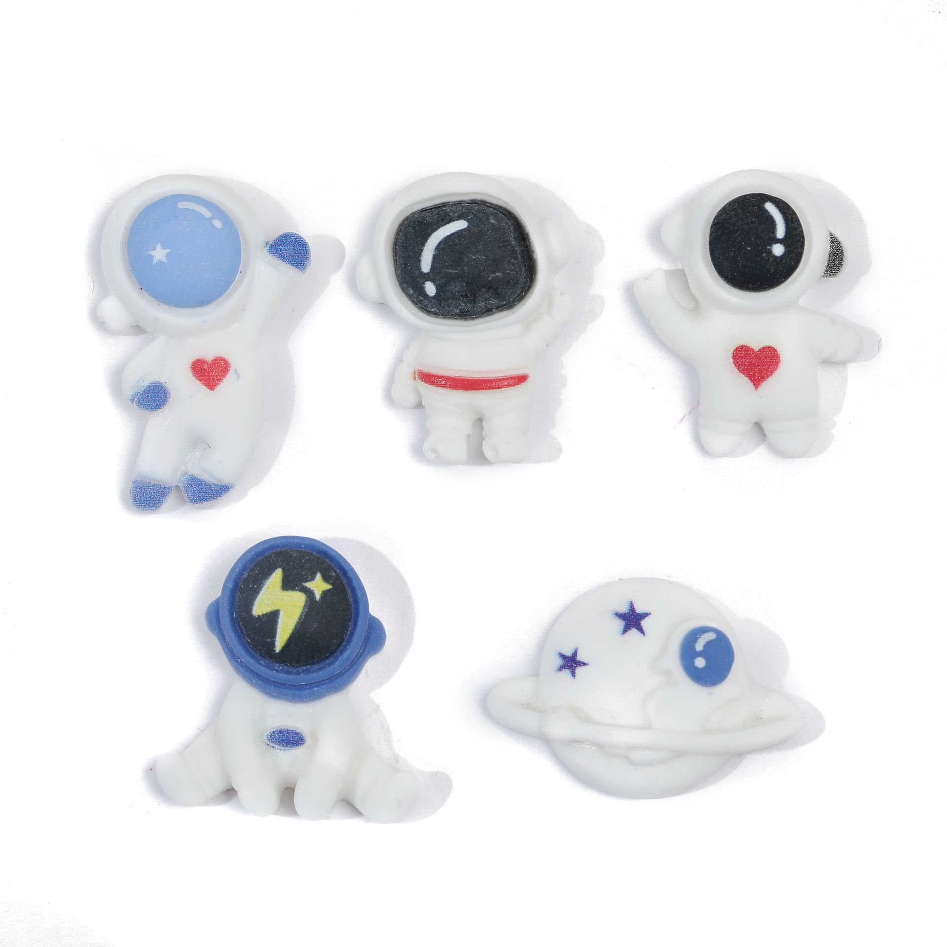 Espacio transfronterizo astronauta DIY resina accesorios DIY crema pegamento caja del teléfono accesorios para el cabello taza de agua pegatinas caja de almacenamiento parche