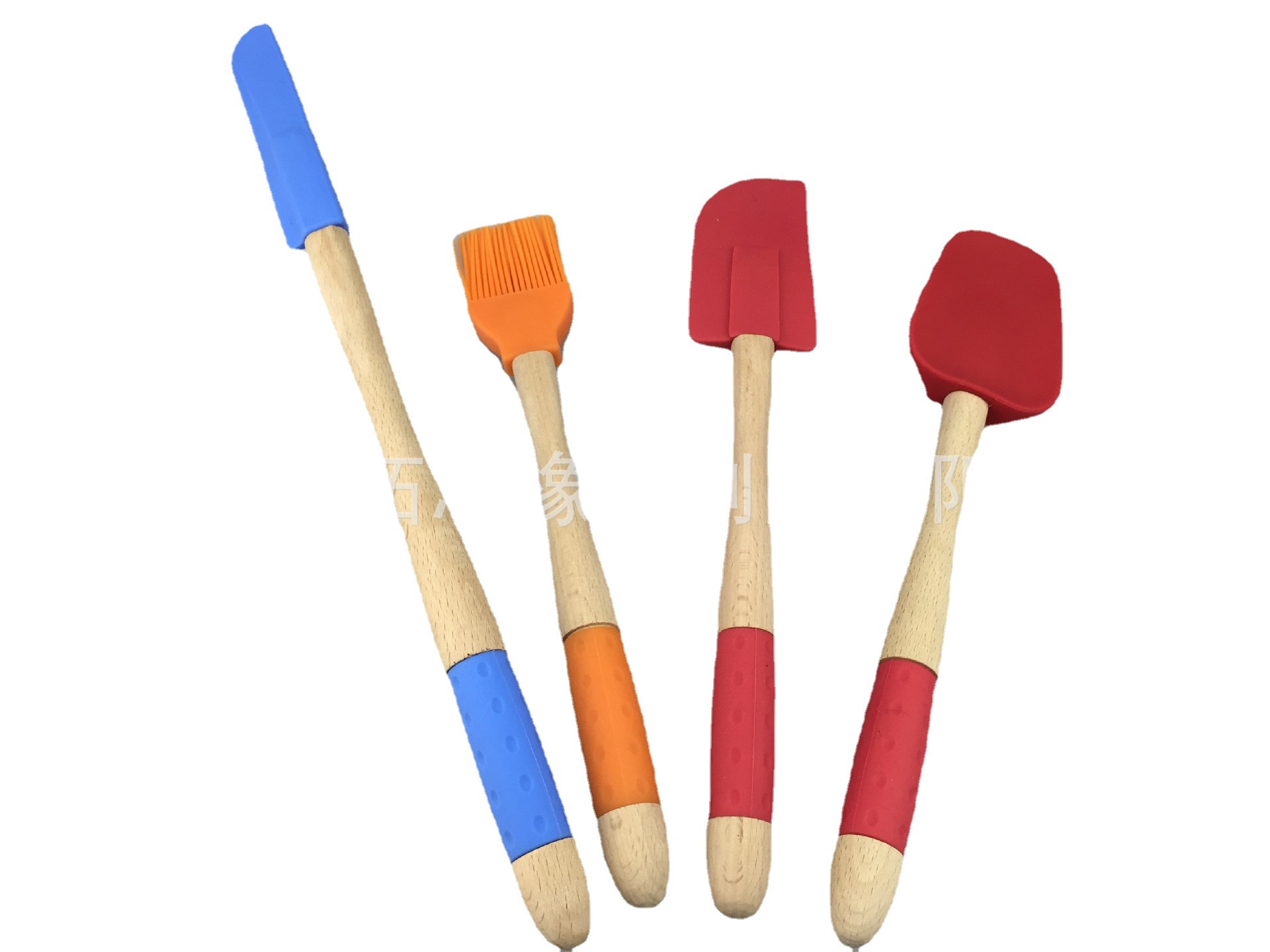 木柄硅胶牛油刮刀硅胶抹刀硅胶刮铲 硅胶蛋糕铲木质手柄硅胶刮刀