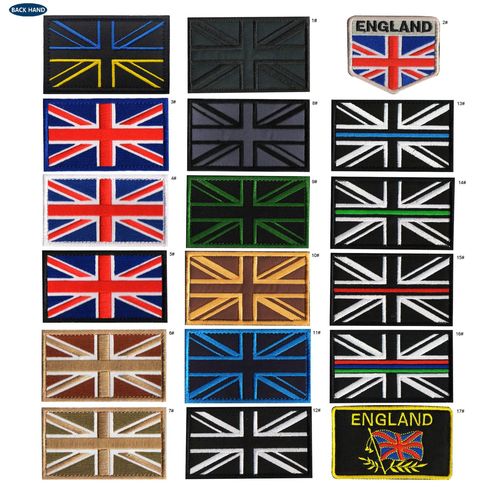 Haike foreign trade supply British patch cloth armband embroidery Velcro cloth label morale fast Velcro cloth flag