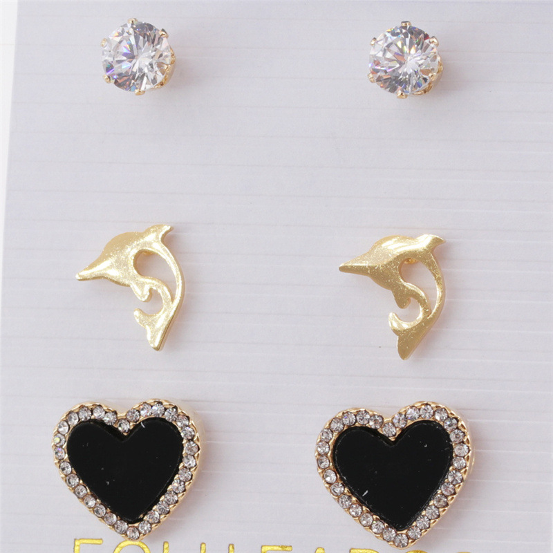 Fashion pearl alloy love earrings setpicture12