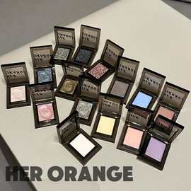 HERORANGE~烟熏甜酷单色眼影盘珠光哑光细闪显色自然提亮平价彩妆