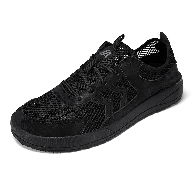 Zapatos de punta ancha para hombre transfronterizos 4748 tallas grandes de malla hueca de verano, zapatos de hombre anchos de cabeza grande, zapatillas de deporte antideslizantes transpirables
