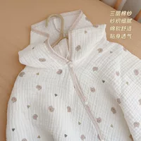 Детский плащ Aiyubaby, весенне-летний детский уличный ветрозащитный и солнцезащитный плащ, морщинистый хлопчатобумажный марлевый легкий плащ с кондиционером
