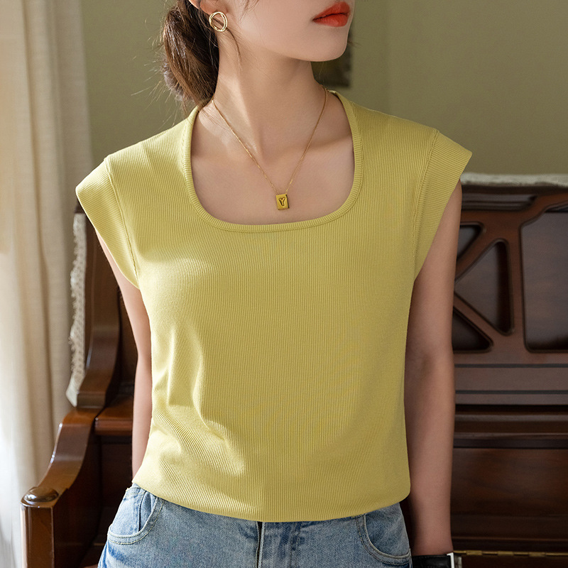 Camisola con Tirantes para Mujer, Estilo 2025, Chaleco sin Mangas Moderno, Blusa Estilo Europeo con Cuello Cuadrado image 9