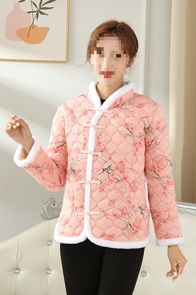 新款复古外套百搭中国风棉服秋冬季棉衣网红女装妈妈唐装大码