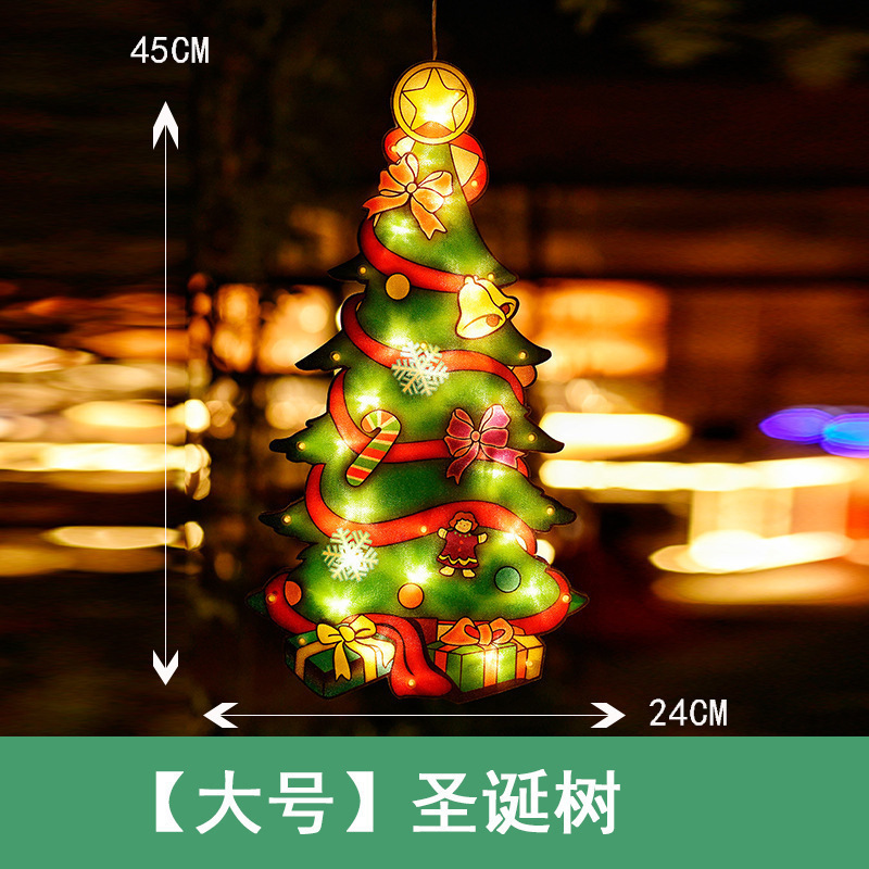 スポットledクリスマス吸盤灯雪だるま老人造形祝日雰囲気小彩灯ショーウインドー装飾灯クリスマス灯|undefined