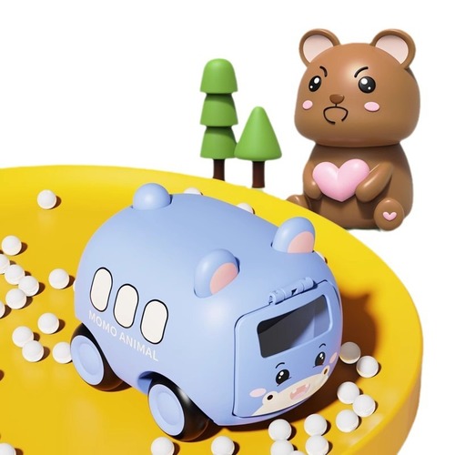 Children's Press-to-Go Inflatable Miniature Cartoon Car — Baby's Educational Toy & Small Gift