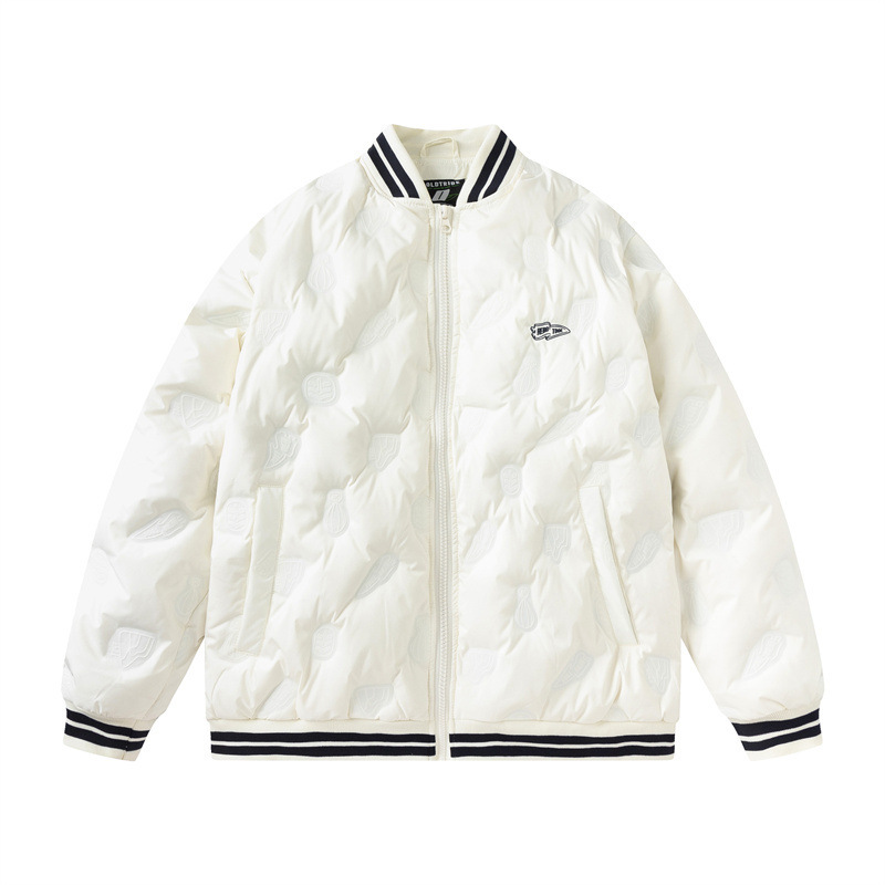 New Winter Korean Style Fashionable Design Lightweight Down Jacket Men's Warm Loose Couple Baseball Jacket Jacket