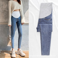 现货【1件代发】牛仔裤孕妇裤子秋季春秋款外穿弹力小脚裤