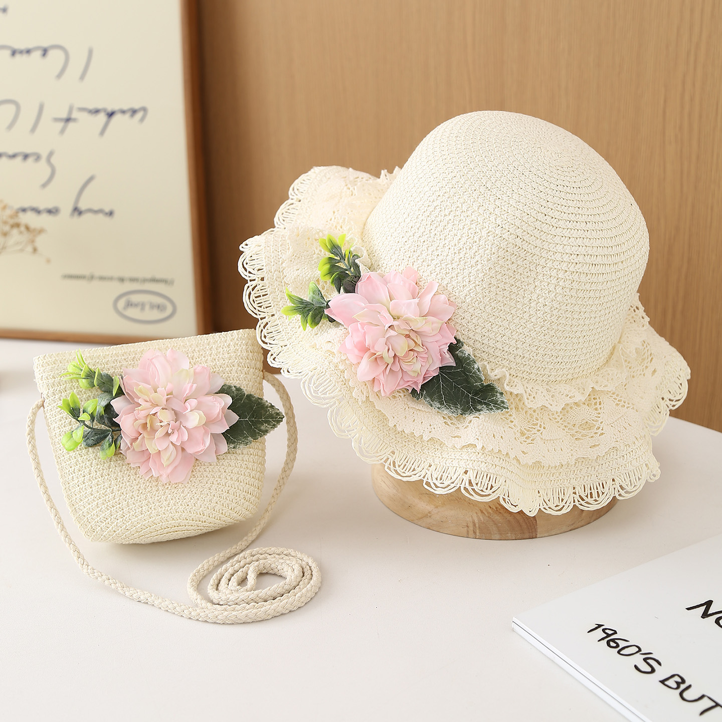 Kids Casual Sun Hat UPF 50+ Beach Straw Summer Sun Protection Hat, Vacation Dress, Seaside Travel Hat_voghion.com