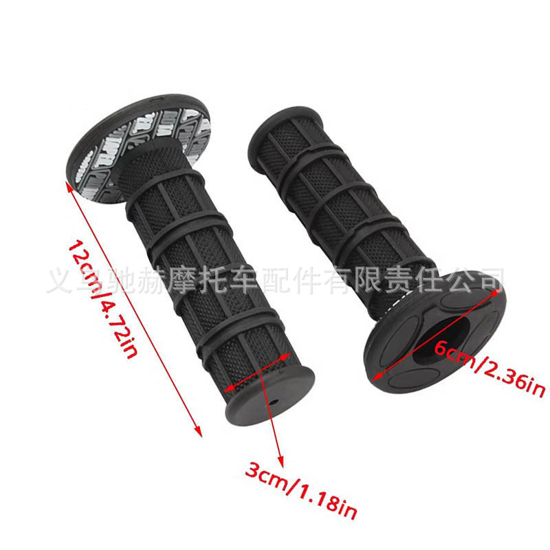 Directly supplied by the manufacturer, 22-24mm single-color modified handlebar grips for off-road motorcycles, shockproof and non-slip throttle grips