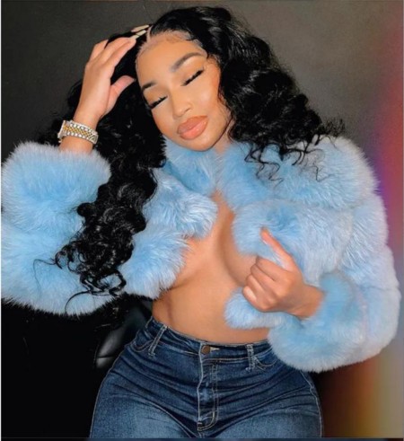 Women's Clothing fur coat short stand collar fur coat fur long sleeve splicing women's coat_voghion.com
