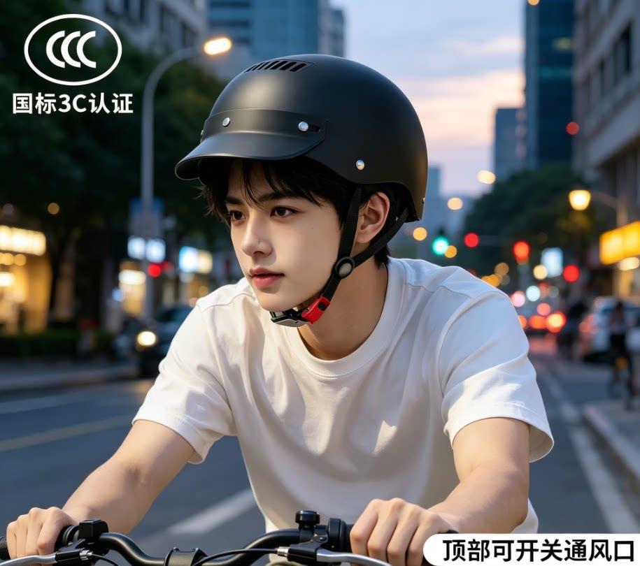 New certified electric vehicle helmet for men and women, does not press on hair, summer sun protection, motorcycle half helmet, safety helmet