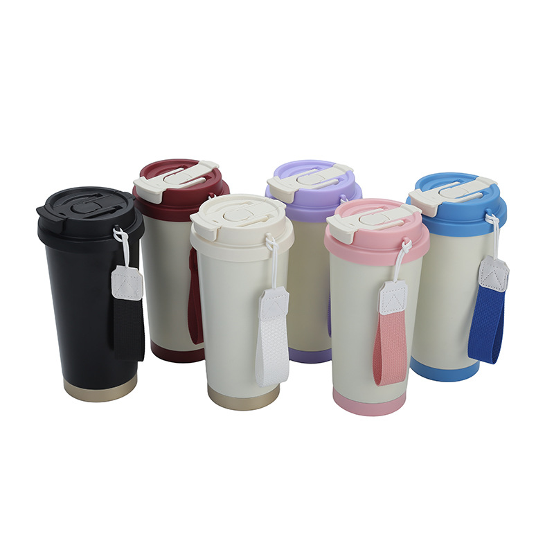 Taza termo de doble bebida para niños y niñas Taza de agua de acero inoxidable para estudiantes Taza de coche especial para la escuela Taza de café de alto valor