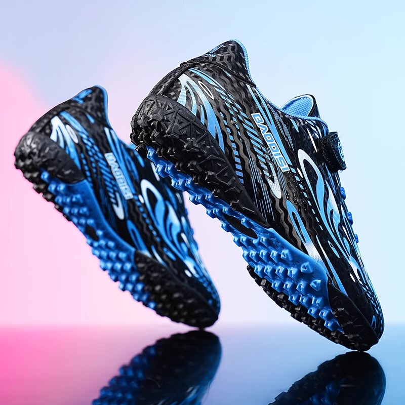 Hydrogen Cloud Kidsren's Football Shoes for Boys, Primary School Students, 8 Years Old, 9 Boys, Velcro Broken Spikes 12