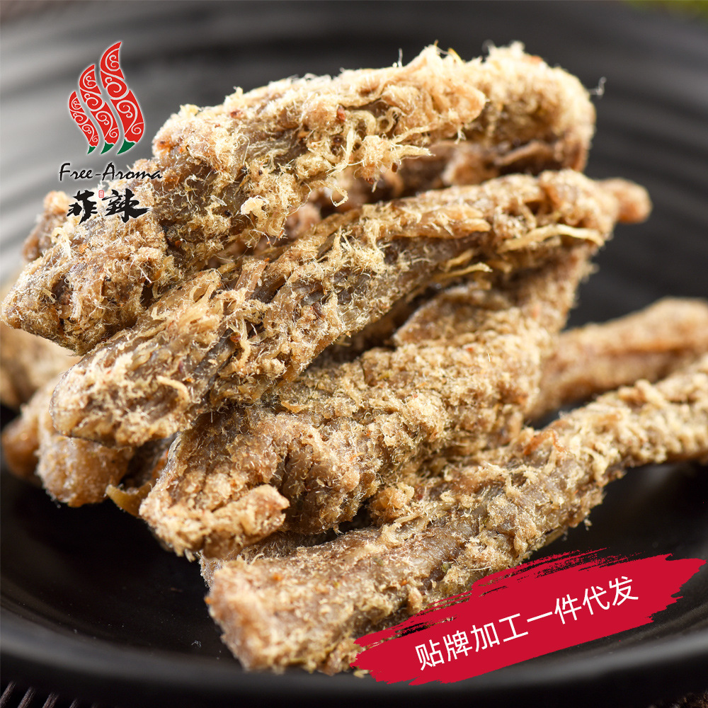 原切五香牛肉毛條牛肉休閑零食100g小吃散裝長保AB條牛肉原料批發