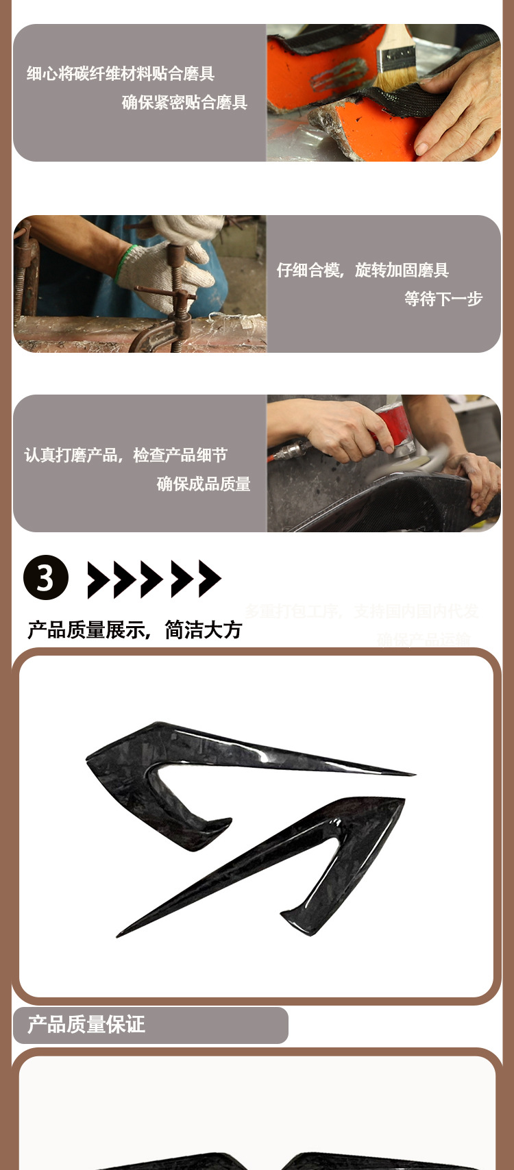 Suitable for Tesla Model3 CMST carbon fiber fender wind knife wheel eyebrow wind knife IN 2019-IN
