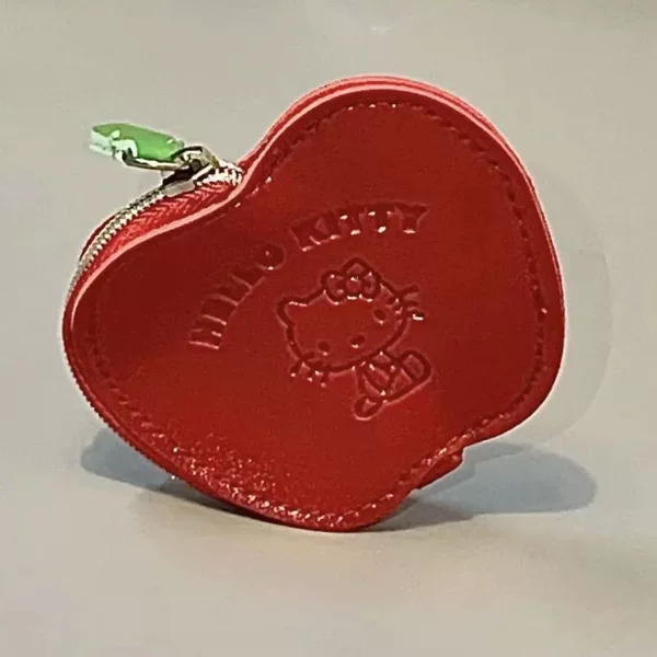 Cute KT Apple Storage Small Bag Girl's Sweet PU Leather Coin Purse Cartoon Portable Pendant Key Bag Small Bag