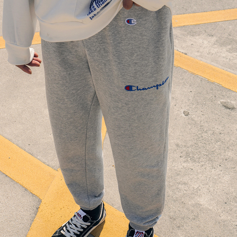 Simple Casual Sweatpants for Men, Loose Fit, Cropped with Cuffs, New Style, Unisex, Japanese Style, Embroidered, Wrinkle-Resistant, Non-Ironing Sports Pants for Men