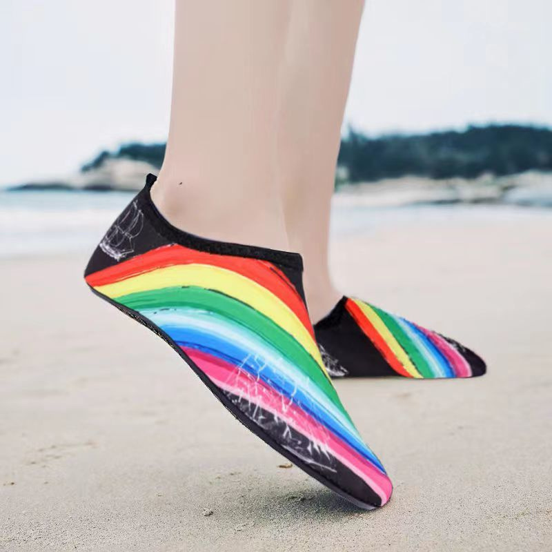 디지털 7색 레인보우 고무 밑창