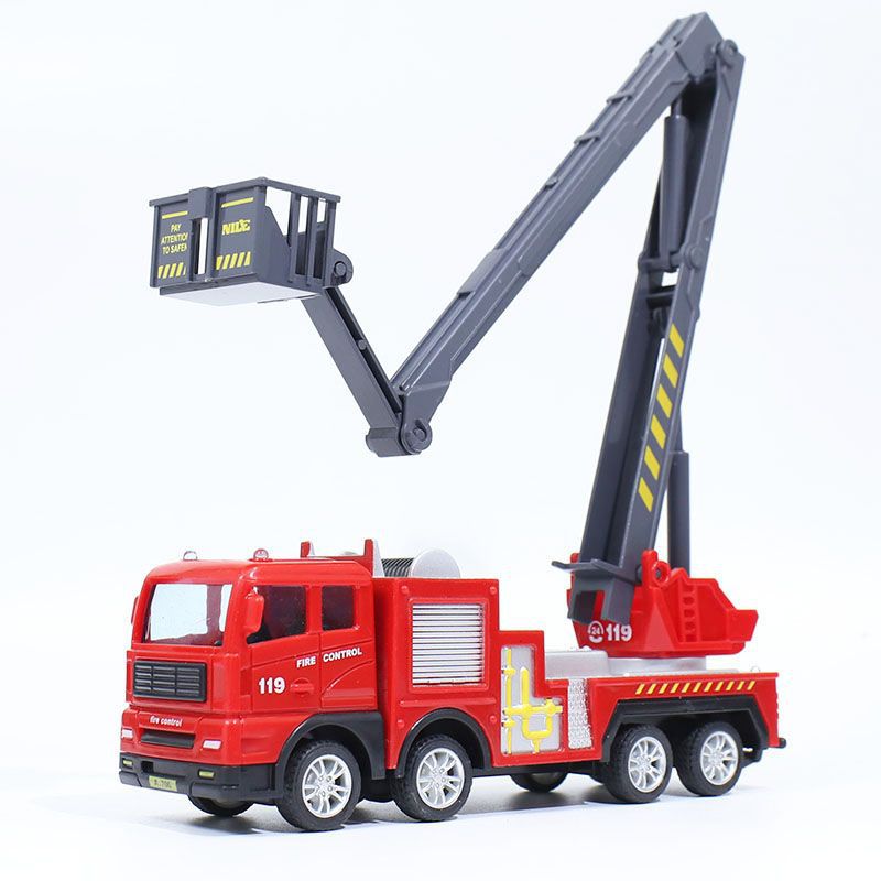 Children's Inertial Fire Truck Toy for Boys, Baby Durable Rescue Vehicle, Water Pump Truck, Ladder Truck, Lift Truck Model