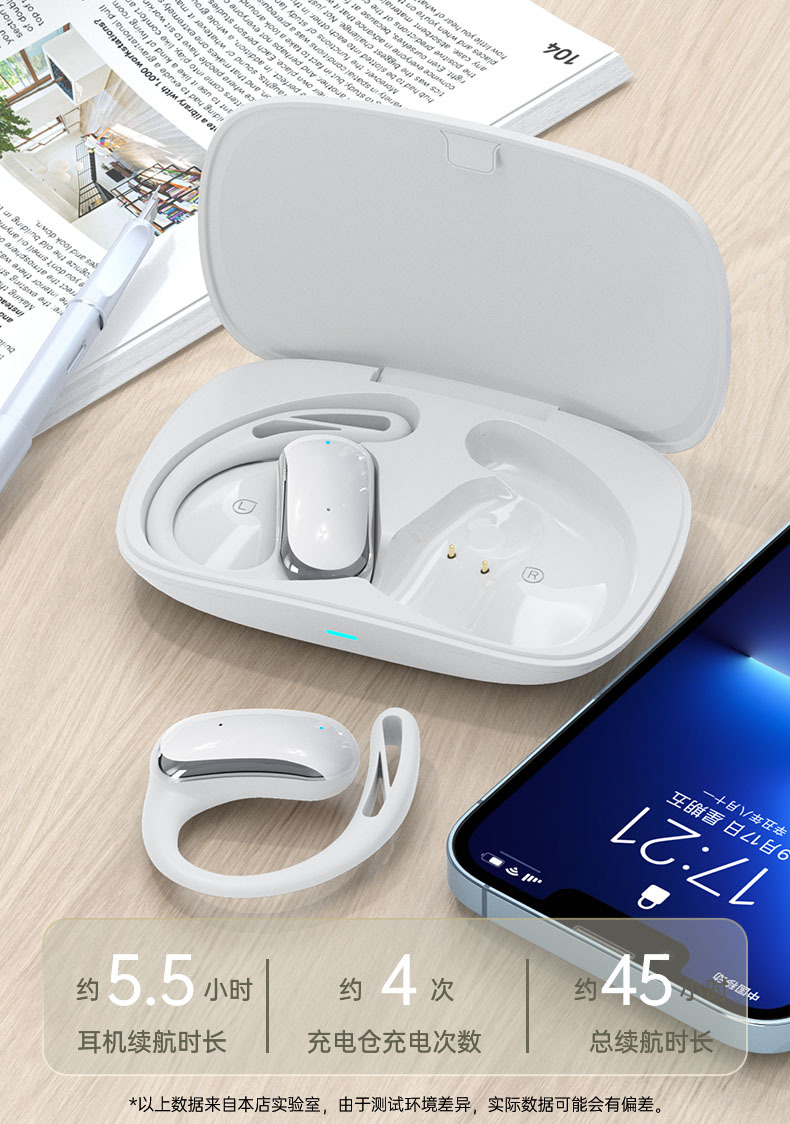 T25 traductor auriculares transfronterizos blanco