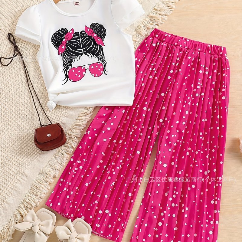 Girls Fashion Suit Baby two-piece set 童装套装女童两件套批发|undefined