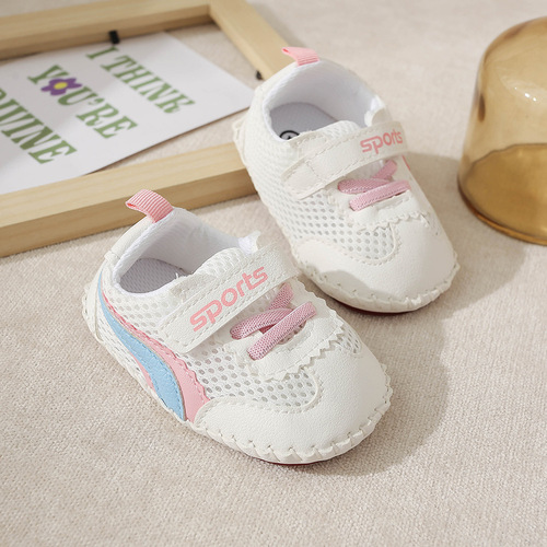 New style 0-1 year old baby toddler shoes soft rubber sole non-slip baby shoes breathable mesh toddler shoes baby shoes