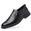 High footwear English style pointy toe for leisure, classic suit for leather shoes