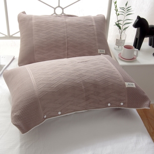 A Pair of Bamboo Fiber Pillow Covers for Summer, Ice Silk Cool Sweat-Absorbent Snap-On Pillow Cover, Magic Pillow Cover