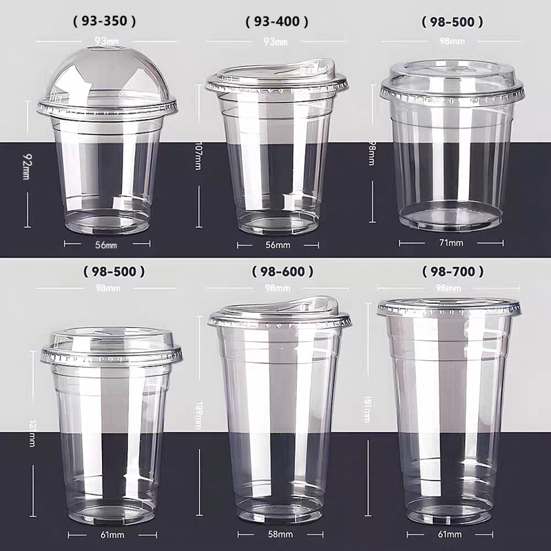 Pet Disposable Transparent Milk Tea Cup with Lid, Lemon Tea Cold Drink Cup, 98 Caliber Commercial Plastic Cup, Coffee Cup Pet Disposable Transparent Milk Tea Cup with Lid, Lemon Tea Cold Drink Cup, 98 Caliber Commercial Plastic Cup, Coffee Cup