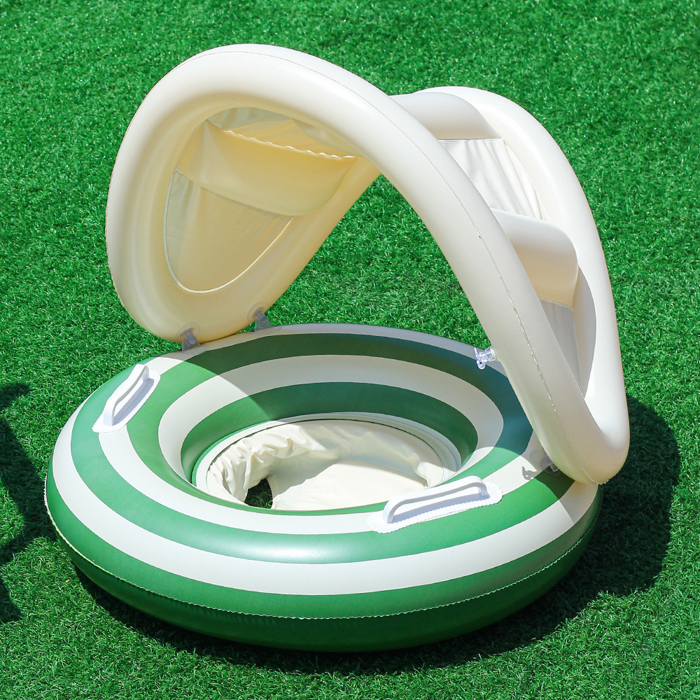Xia Le bebé anillo de natación a prueba de sol con volante asiento de bebé barco cuerno barco hogar niños natación anillo piscina juguete