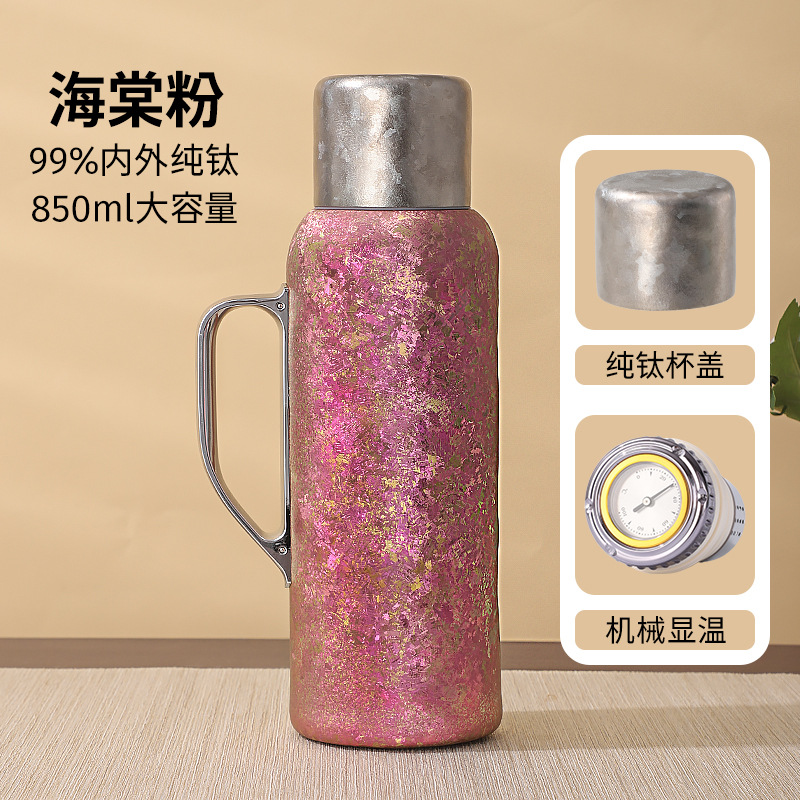 Grado materno-infantil 316 acero inoxidable termocalentador de temperatura mecánica inteligente hervir tetera de té portable separación de té taza de agua portátil