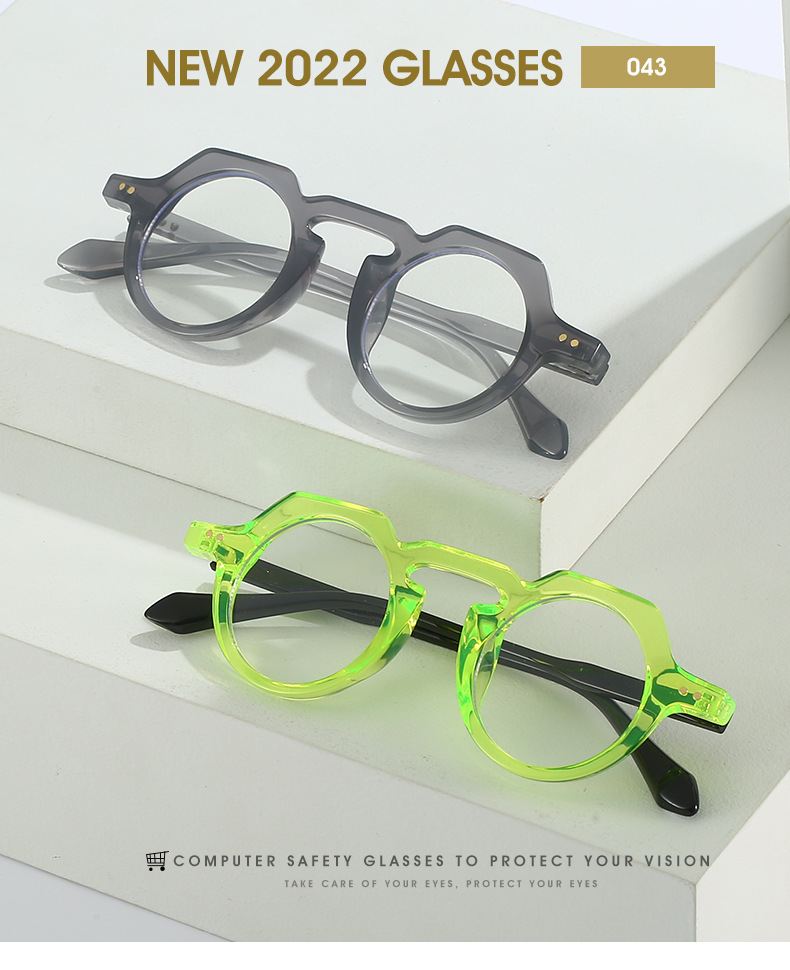 45g Weight Retro Sweet Solid Color PC UV400 Protection Round Frame Full Frame Men's Sunglasses