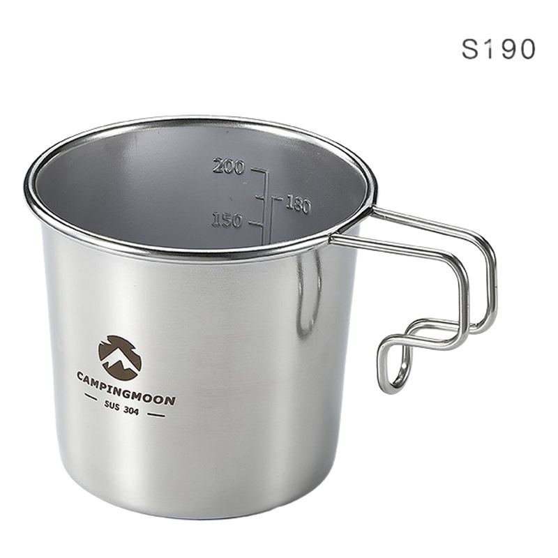 Coman S190 equipo de camping al aire libre portátil de acero inoxidable taza de café taza de cerveza ensalada taza de beber ensaladera