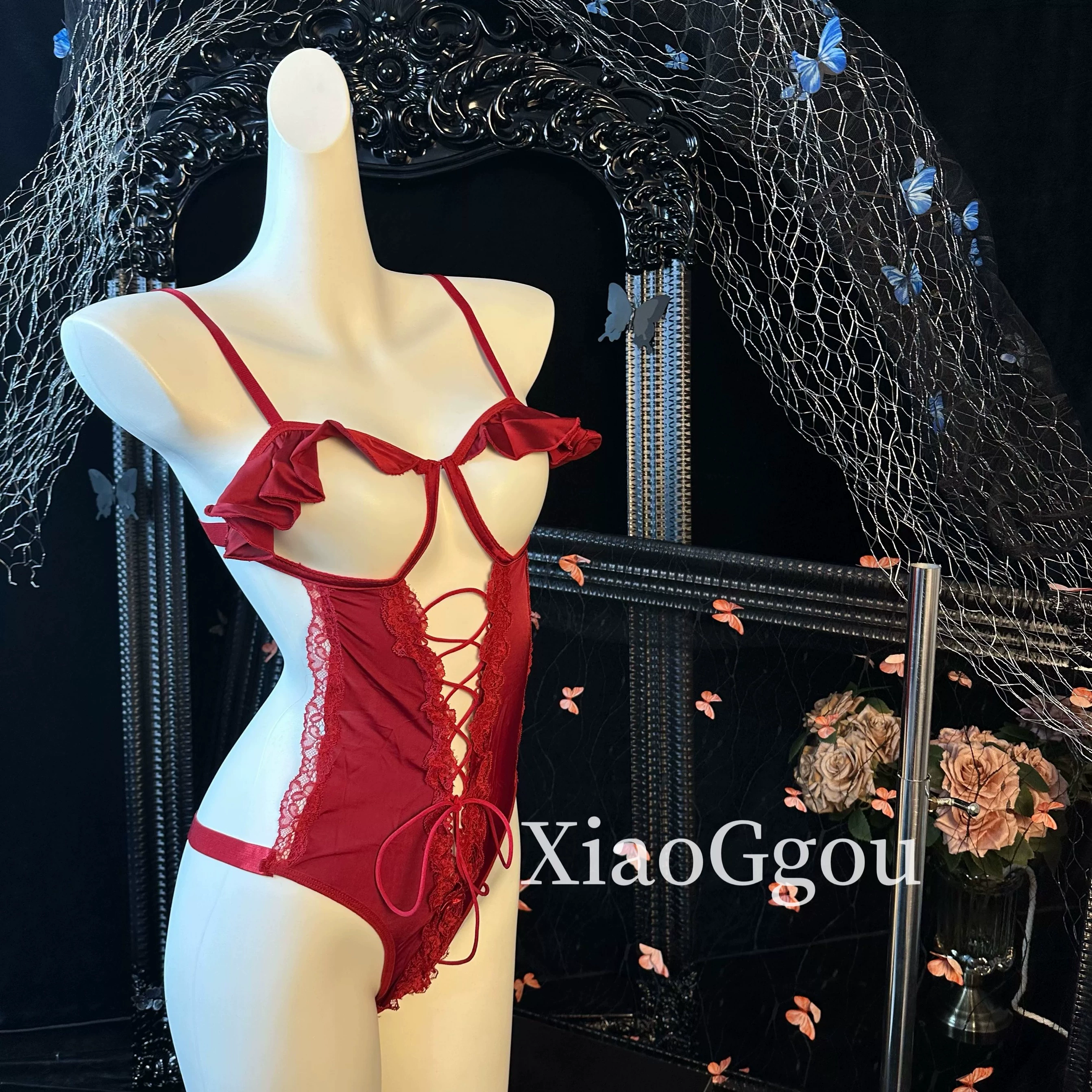 Hokushima SNOWIRIS Секс‑сланд Sling Lace Bodysuit, свободный прозрачный набор