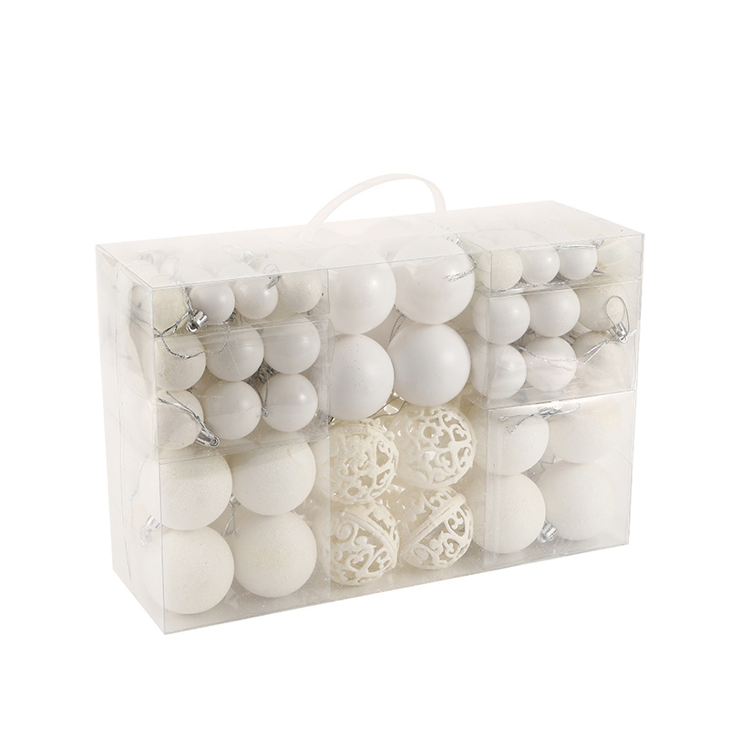 Bola de Navidad traje redondo barril caja cuadrada pintada 3cm4cm6cm decoración navideña bola colgante de Navidad bola decoración Navidad