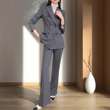 羊毛西装外套女冬季加厚2024新款高级感商务通勤套装毛呢西服正装