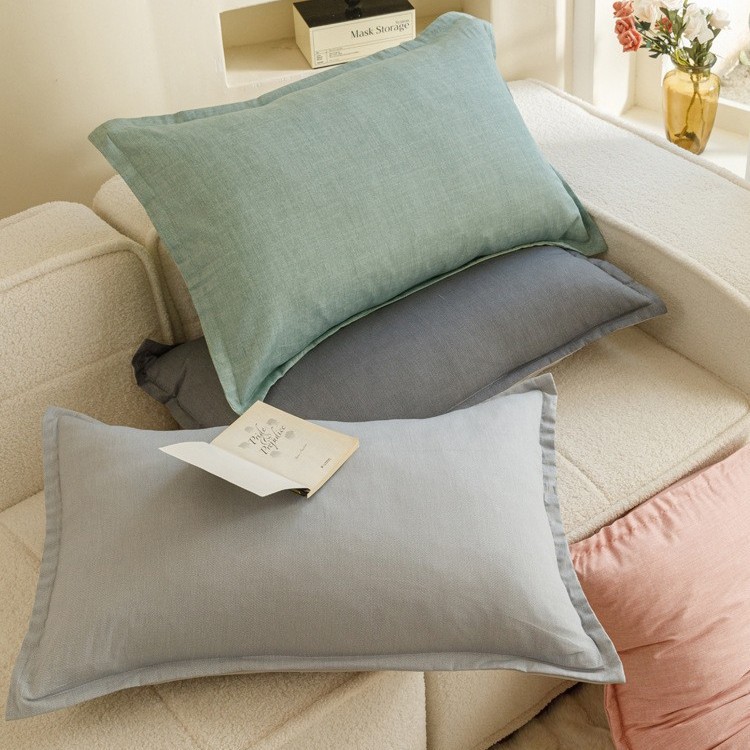 Funda de almohada absorbente de sudor simple Funda de almohada de algodón 48x74cm Couple adulto en casa Funda de almohada de dormitorio de estudiante individual