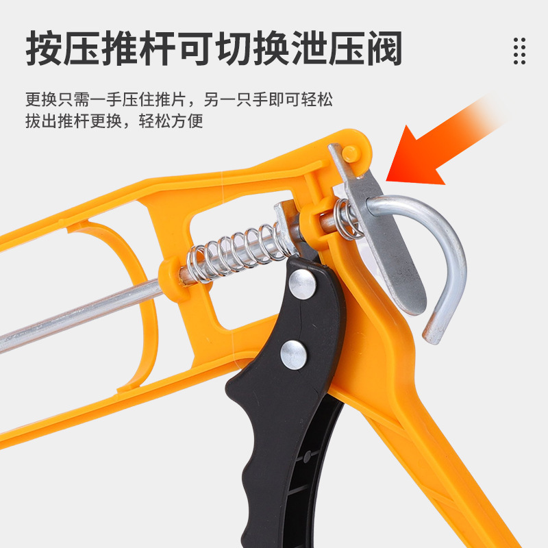 硅胶通用型喷涂胶枪 半筒式压胶枪手动省力胶枪 塑料双柱玻璃胶枪|undefined