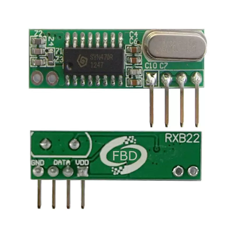 RXB22模块 315/433MHZ无线RF遥控接收模块 SYN470超外差遥控模块