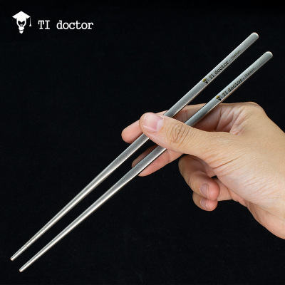 一件代发 空心钛筷纯钛筷子 钛筷户外家用钛合金筷子野营野餐餐具